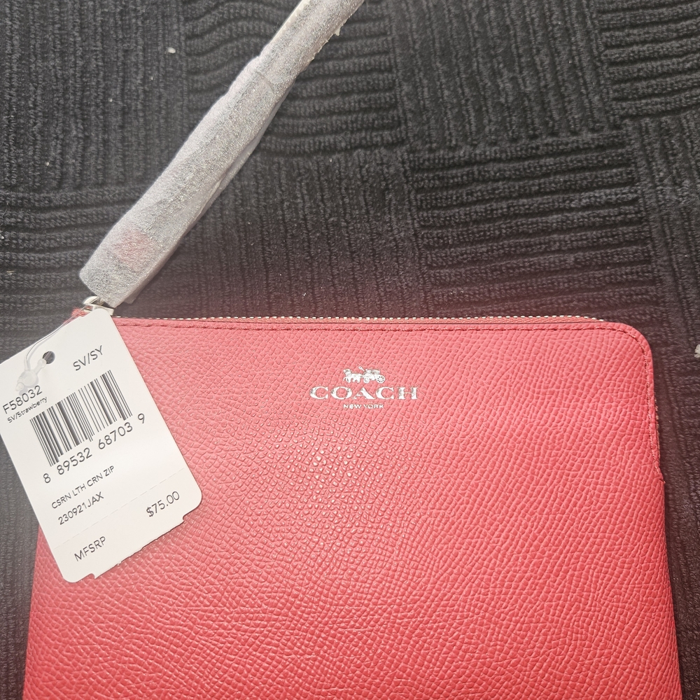 Coach Vibrant Pink Wristlet
